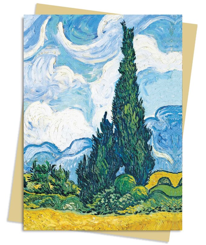 Front cover_Vincent van Gogh: Wheat Field with Cypresses Greeting Card Pack