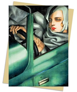 Front cover_Tamara De Lempicka: Tamara In The Green Bugatti, 1929 Greeting Card Pack