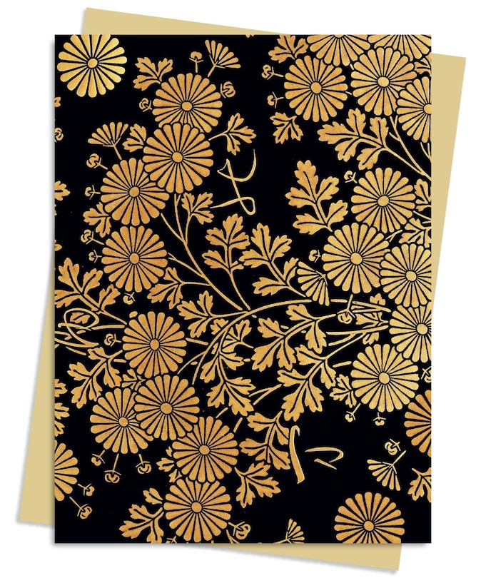 Front cover_Uematsu Hobi: Box Decorated with Chrysanthemums Greeting Card Pack