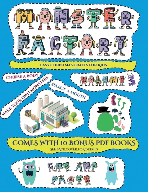 Couverture_Easy Christmas Crafts For Kids (cut And Paste Monster Factory - Volume 3)