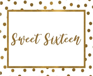Happy 16th Birthday Guest Book (landscape ~ Hardcover): Sweet Sixteen Guest Book, Party And Birthday Celebrations Decor, Memory Book, Scrapbook, 16th Birth