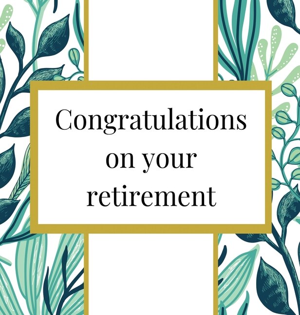 Couverture_Retirement Guest Book With Lined Pages (hardback)