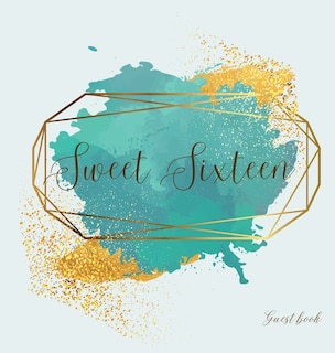 Front cover_Sweet sixteen guest book, party Guest book, birthday party guest book to sign