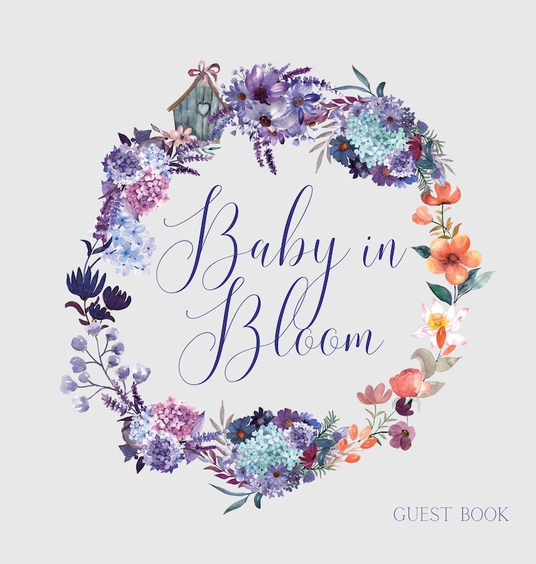 Front cover_Baby in Bloom, Baby Shower Guest Book (hardback)