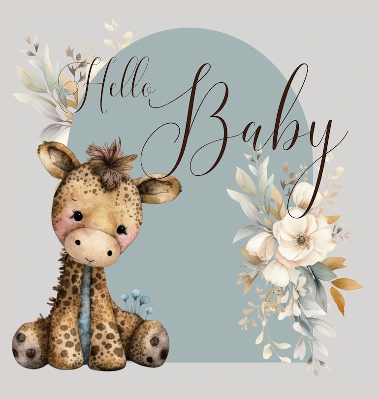 Front cover_Hello Baby, Baby Shower Guest Book (hardback)