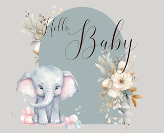 Couverture_Hello Baby, Baby Shower hardback Guest Book (landscape)