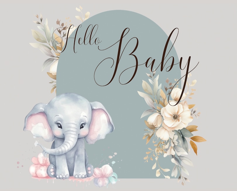 Couverture_Hello Baby, Baby Shower hardback Guest Book (landscape)