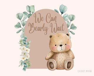 Couverture_Bear Baby Shower hardback Guest Book (landscape)