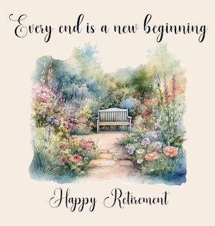 Front cover_Happy Retirement Guest Book with lined pages (hardback)