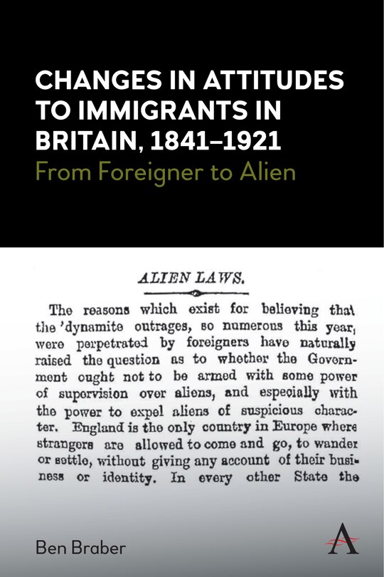 Front cover_Changes In Attitudes To Immigrants In Britain, 1841-1921