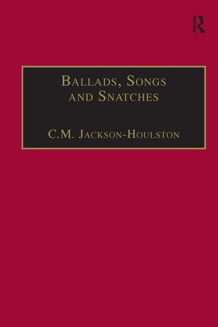 Couverture_Ballads, Songs And Snatches