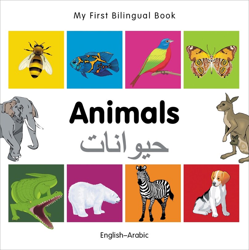 Front cover_My First Bilingual Book–Animals (English–Arabic)