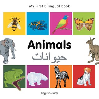 Front cover_My First Bilingual Book–Animals (English–Farsi)