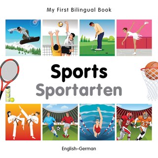 Front cover_My First Bilingual Book–Sports (English–German)