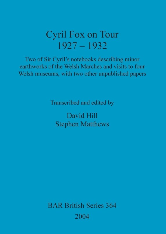 Couverture_Cyril Fox on Tour 1927 - 1932