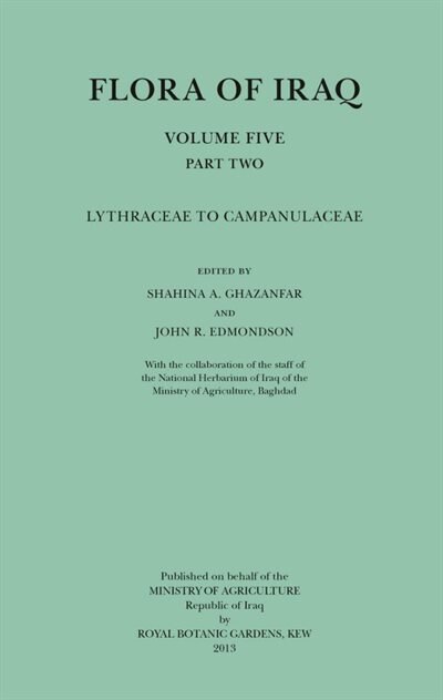 Couverture_Flora Of Iraq, Volume Five, Part Two