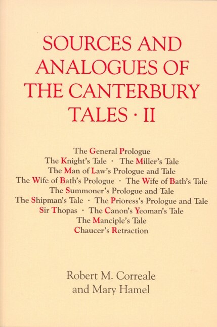 Couverture_Sources and Analogues of the <I>Canterbury Tales</I>: vol. II [pb]
