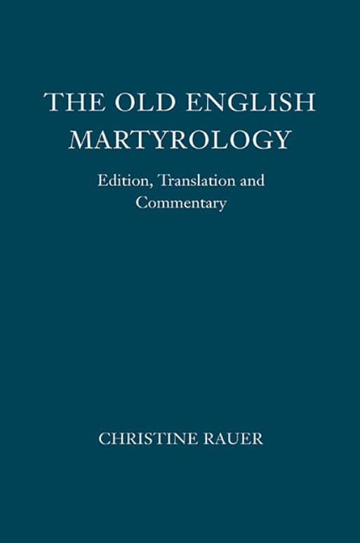 Front cover_The <I>Old English Martyrology</I>