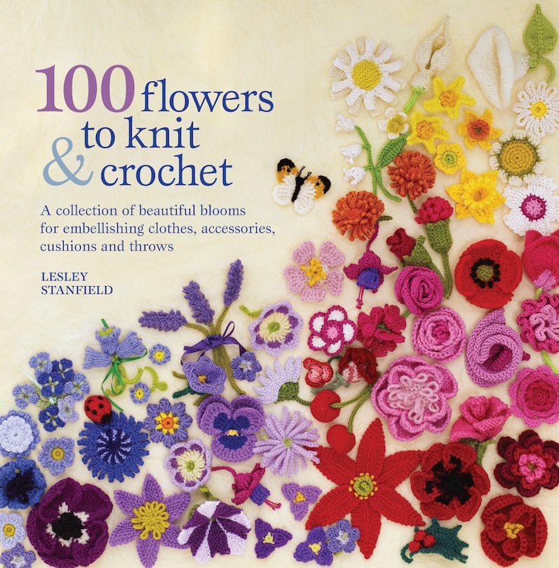 Front cover_100 Flowers to Knit & Crochet