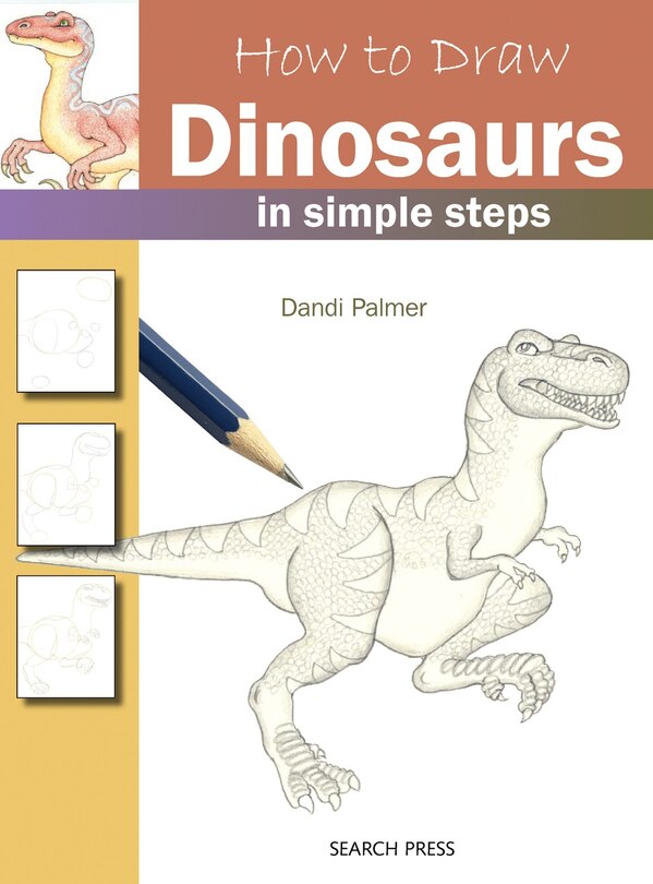 Front cover_How to Draw Dinosaurs in Simple Steps