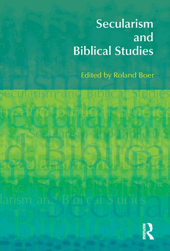 Front cover_Secularism and Biblical Studies