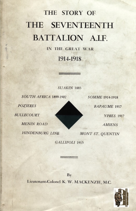 Couverture_STORY OF THE SEVENTEENTH BATTALION AIF IN THE GREAT WAR, 1914-1918