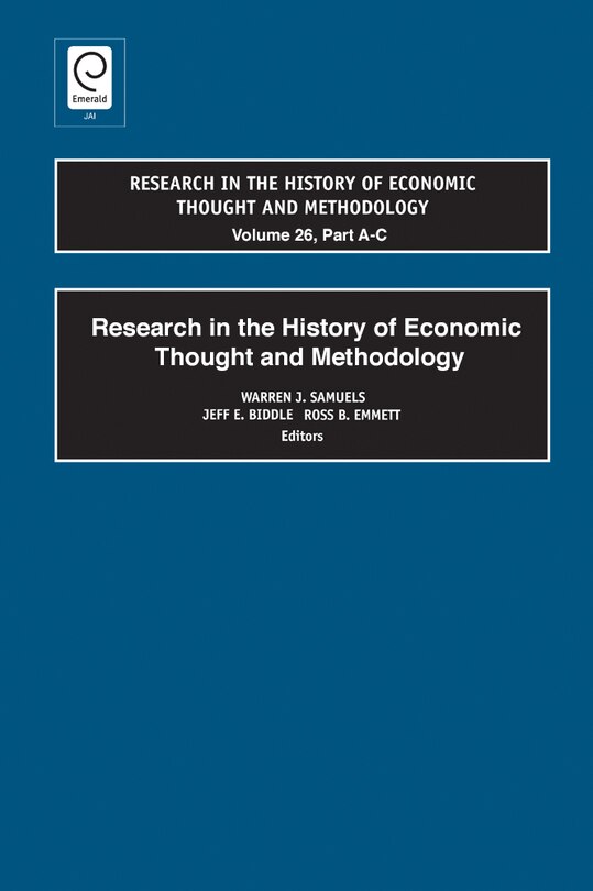 Front cover_Research in the History of Economic Thought and Methodology (Part A, B and C)