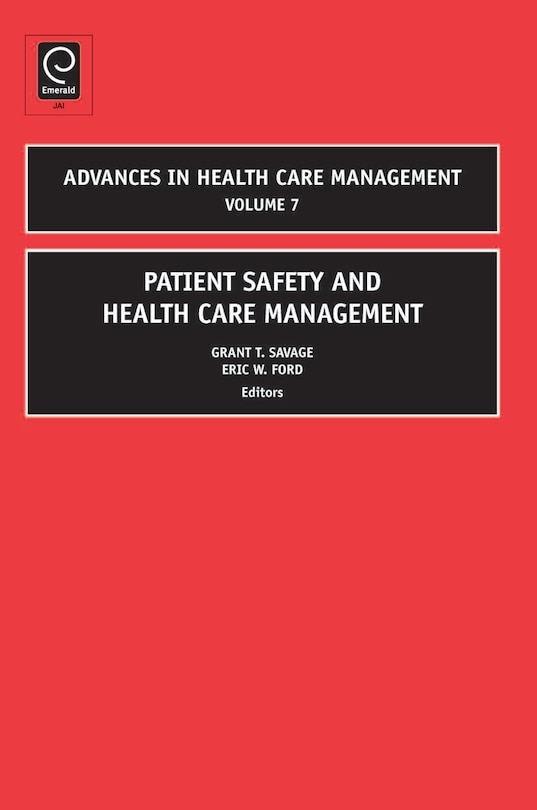 Front cover_Patient Safety and Health Care Management