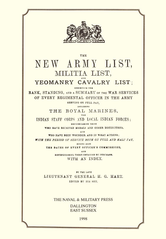 Couverture_Hart's Army List 1895