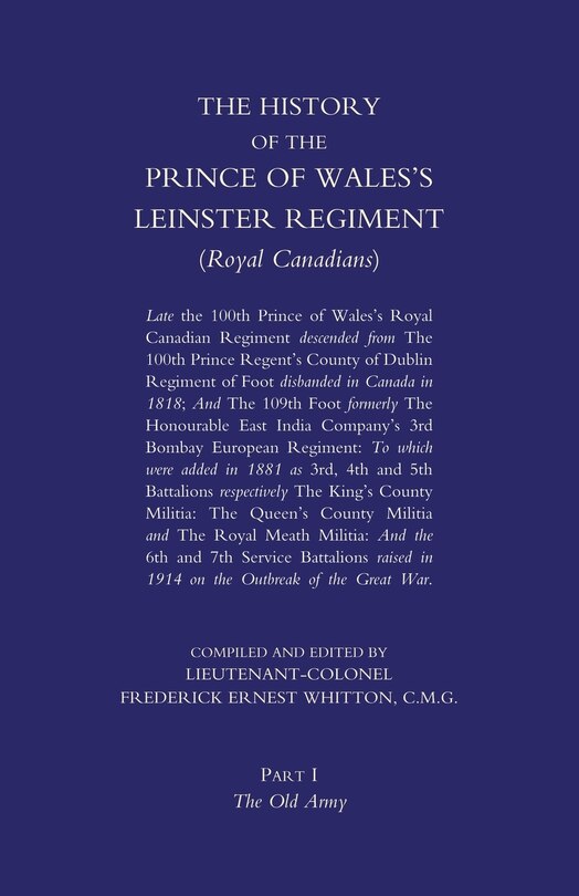 Couverture_Prince of Wales's Leinster Regiment (Royal Canadians)