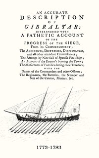 Front cover_AN ACCURATE DESCRIPTION OF GIBRALTARAnd the Progress of the Siege, 1782