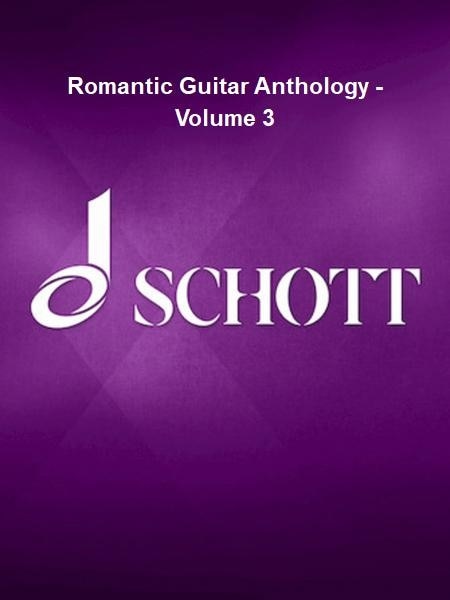 Couverture_Romantic Guitar Anthology - Volume 3: 18 Original Works & Transcriptions Book with Online Material