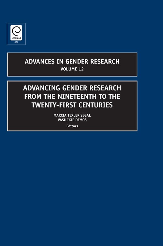 Front cover_Advancing Gender Research from the Nineteenth to the Twenty-First Centuries