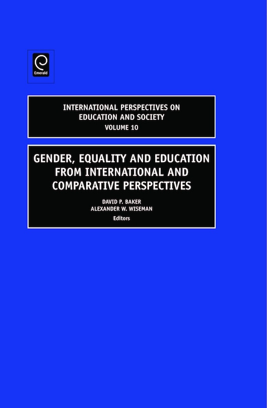 Front cover_Gender, Equality and Education from International and Comparative Perspectives