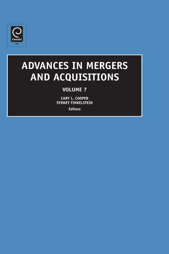 Couverture_Advances in Mergers and Acquisitions