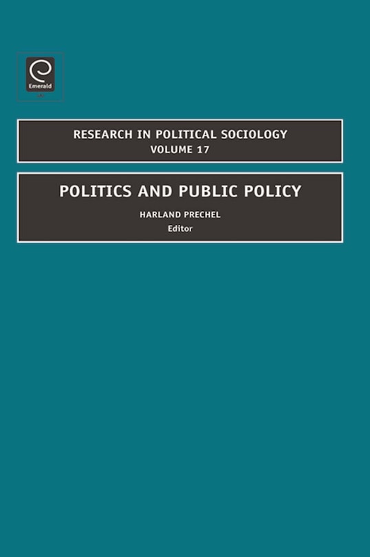Front cover_Politics and Public Policy
