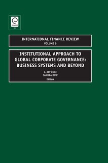 Couverture_Institutional Approach to Global Corporate Governance