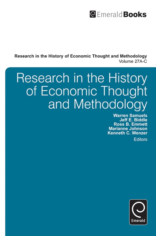 Front cover_Research in the History of Economic Thought and Methodology (Part A, B and C)