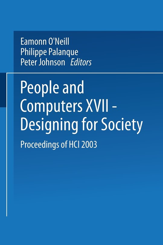 Front cover_People and Computers XVII - Designing for Society