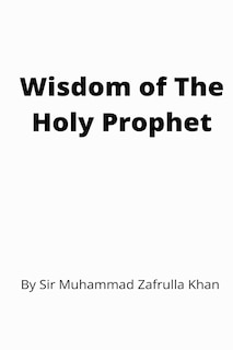 Front cover_Wisdom of The Holy Prophet