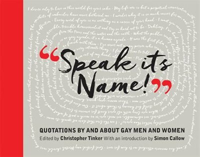 Couverture_Speak its Name! Quotations by and about Gay Men and Women