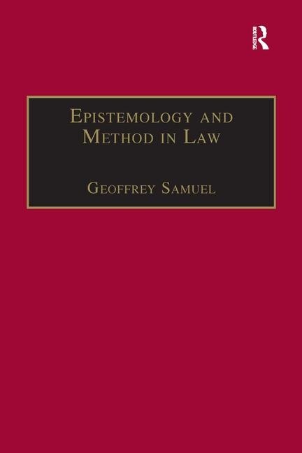 Front cover_Epistemology And Method In Law