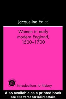 Couverture_Women in Early Modern England, 1500-1700