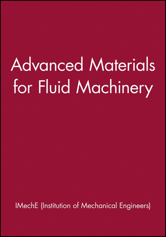Front cover_Advanced Materials for Fluid Machinery