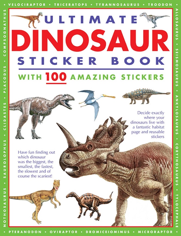 Front cover_Ultimate Dinosaur Sticker Book with 100 Amazing Stickers