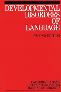 Front cover_Developmental Disorders of Language