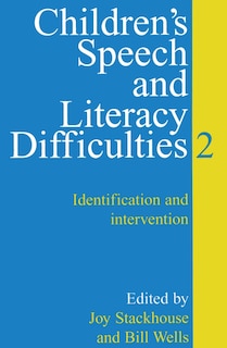 Couverture_Children's Speech and Literacy Difficulties