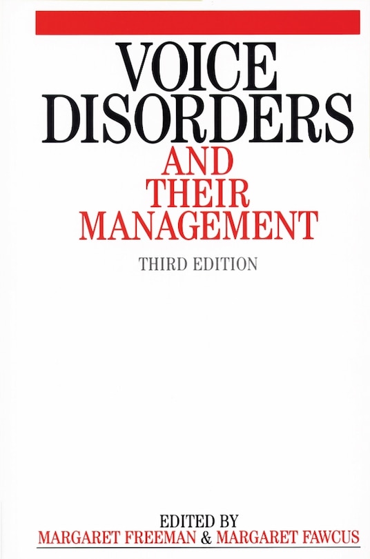 Couverture_Voice Disorders and their Management