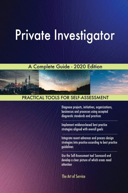 Couverture_Private Investigator A Complete Guide - 2020 Edition