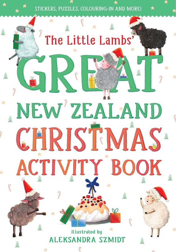 Front cover_The Little Lambs' Great New Zealand Christmas Activity Book